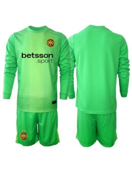 Detské Futbalové oblečenie Inter Milan Brankarsky 2025-26 Dlhy Rukáv - Tretina (+ trenírky)